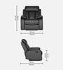 Magna Leatherette 1 Seater Manual Recliner In Black Colour