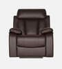 Magna Leatherette 1 Seater Manual Recliner In Brown Colour