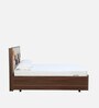 Magna Queen Size Bed in Darkbrown Finish with Hydraulic Storage