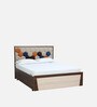 Magna Queen Size Bed in Darkbrown Finish with Hydraulic Storage