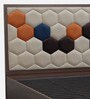 Magna Queen Size Bed in Darkbrown Finish with Hydraulic Storage