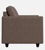 Magnate Fabric 1 Seater Sofa in Brown Colour