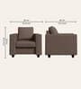 Magnate Fabric 1 Seater Sofa in Brown Colour