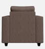Magnate Fabric 1 Seater Sofa in Brown Colour