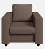 Magnate Fabric 1 Seater Sofa in Brown Colour