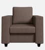 Magnate Fabric 1 Seater Sofa in Brown Colour