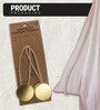 Gold Magnetic Curtain Tiebacks for Window Drapes Strong Rope Holdback Buckle (Pack of 2)