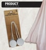 White Magnetic Curtain Tiebacks for Window Drapes Strong Rope Holdback Buckle (Pack of 2)