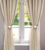 Gold Magnetic Curtain Tiebacks for Window Drapes Strong Rope Holdback Buckle (Pack of 2)