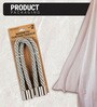 White Magnetic Curtain Tiebacks for Window Drapes Strong Rope Holdback Buckle (Pack of 2)