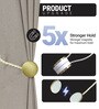 Gold Magnetic Curtain Tiebacks for Window Drapes Strong Rope Holdback Buckle (Pack of 2)
