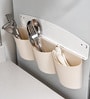 White Plastic Magnetic Storage Basket