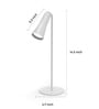 Magneto White  4 in 1 Multifunction Light 3 Level Brightness LED Table Lamp (Type C Rechargeable Battery)