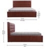 Magnolia Queen Size Bed in Grey Colour Magnolia Queen Size Bed in Grey Colour