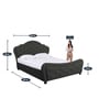 Magnum Fabric Upholstered King Size Bed in Gray Colour