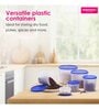 Varmora Magnum Round- Blue| Kitchen Storage Containers- Set of 6 (500ml, 750ml, 1.7ltr, 2.5ltr, 3.7ltr, 5.3Ltr) | With Air-Tight Lid | BPA-Free Food-Grade Plastic