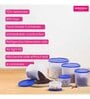 Varmora Magnum Round- Blue| Kitchen Storage Containers- Set of 6 (500ml, 750ml, 1.7ltr, 2.5ltr, 3.7ltr, 5.3Ltr) | With Air-Tight Lid | BPA-Free Food-Grade Plastic