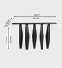Magnum Wooden Console Table In Black Colour