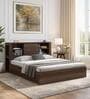 Magnus King Size Bed in Dark elm Finish with Box Storage