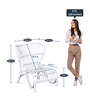 Magy Solid Wood Outdoor Seating in White Colour