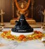 Black Mahadev ji statue Idol with marble base