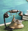 Maharaja Working Telephone In Golden
Brass Showpiece