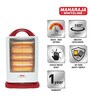 Maharaja Whiteline Lava Happiness Neo 1200W Halogen Heater (White & Red)
