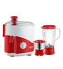 Maharaja Whiteline 2 Jars 450W  Red Juicer Mixer Grinder (Model No: ODACIO)