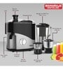 Maharaja Whiteline Odacio Plus 550-Watt Juicer Mixer Grinder with 3 Jars (Black/Silver)
