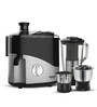 Maharaja Whiteline Odacio Plus 550-Watt Juicer Mixer Grinder with 3 Jars (Black/Silver)