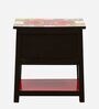 Mahesvari Solid Wood Bedside Table In Hand-Painted Multicolour