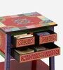Mahesvari Solid Wood Bedside Table In Hand-Painted Multicolour