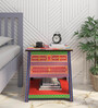 Mahesvari Solid Wood Bedside Table In Hand-Painted Multicolour