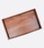 Rustic Charm Mahogany Brown Wood Serving Tray