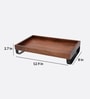 Rustic Charm Mahogany Brown Wood Serving Tray