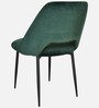 Mahov Velvet Fabric Dining Chair In Green Colour