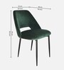 Mahov Velvet Fabric Dining Chair In Green Colour