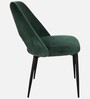 Mahov Velvet Fabric Dining Chair In Green Colour