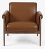 Mai Fabric Lounge Chair In Tan Colour