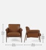 Mai Fabric Lounge Chair In Tan Colour