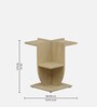 Maisa Solid Wood End Table In Gold Wash Finish