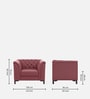 Majesta Leather 1 Seater Sofa In Cherry Colour