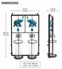 Majestic Elephant Handcrafted Metal Bottle Holder Stand