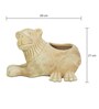 Beige Majestic Lion Clay Planter