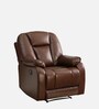 Levy Leatherette 1 Seater Manual Recliner in Brown Colour Levy Leatherette 1 Seater Manual Recliner in Brown Colour