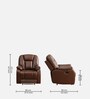 Levy Leatherette 1 Seater Manual Recliner in Brown Colour Levy Leatherette 1 Seater Manual Recliner in Brown Colour