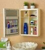 Majestic Plastic Ivory Bathroom Cabinet With Mirror