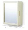 Majestic Plastic Ivory Bathroom Cabinet With Mirror