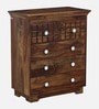 Majestica Sheesham Wood Chest Of Drawers in Scratch Resistant Provincial Teak Finish