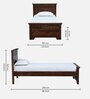 Majestica Sheesham Wood Single Bed in Scratch Resistant Provincial Teak Finish